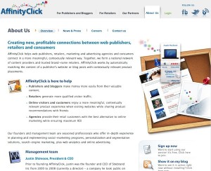 AffinityClick screen